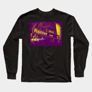 Rainier Avenue South Purple &amp; Gold Seattle Washington by Mistah Wilson Photography Long Sleeve T-Shirt